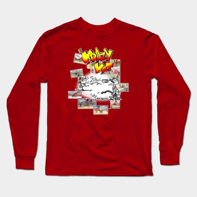 Krazy Kat - comics in the newspapers Long Sleeve T-Shirt by enyeniarts